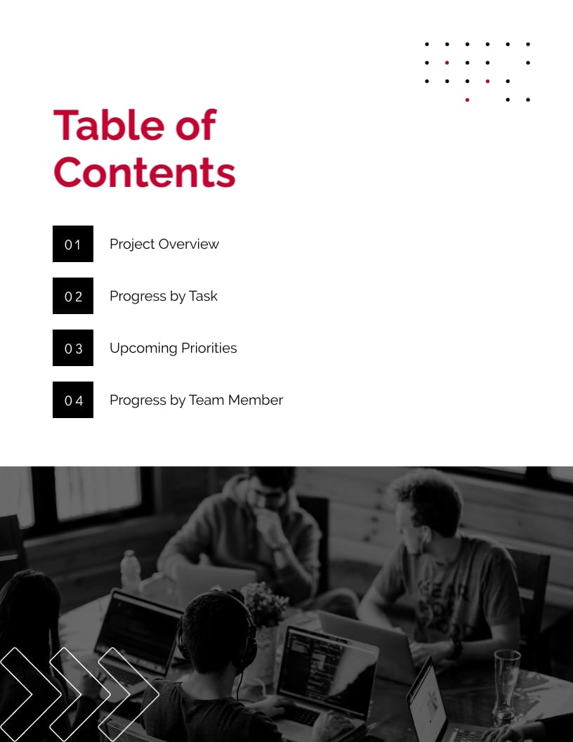 app-project-progress-report-template-visme