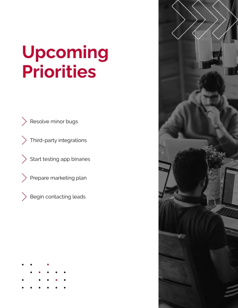 App Project Progress Report Template - Slide 5 App Project Progress Report Template - Slide 5