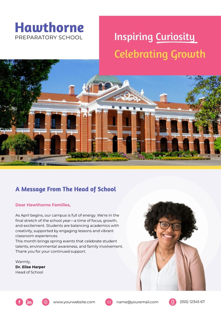 April School Newsletter Template