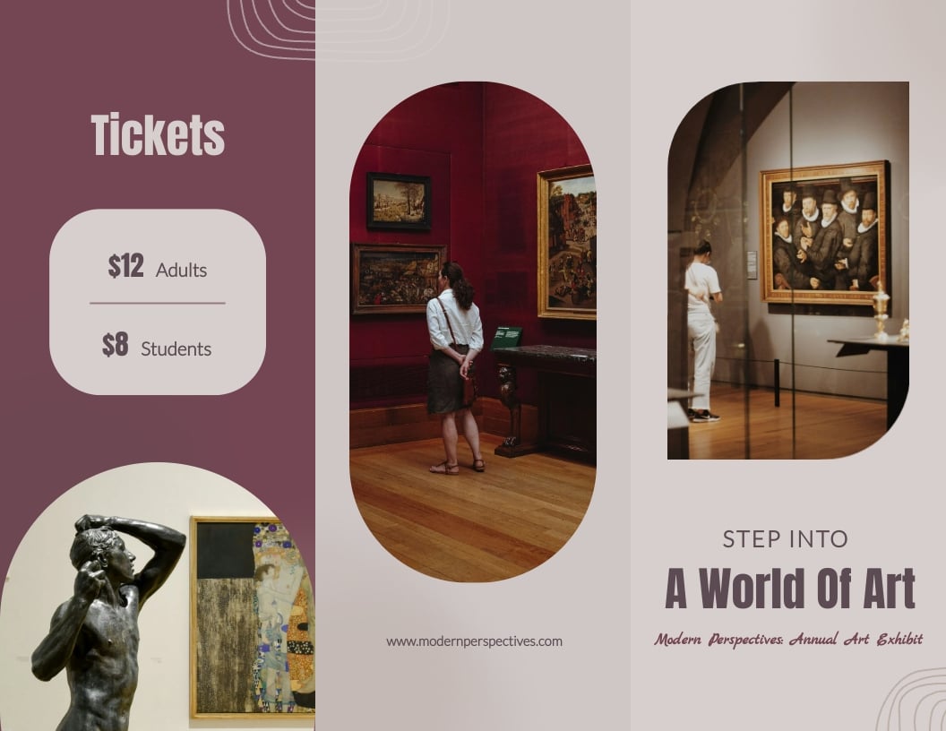Art Exhibit Brochure Template
