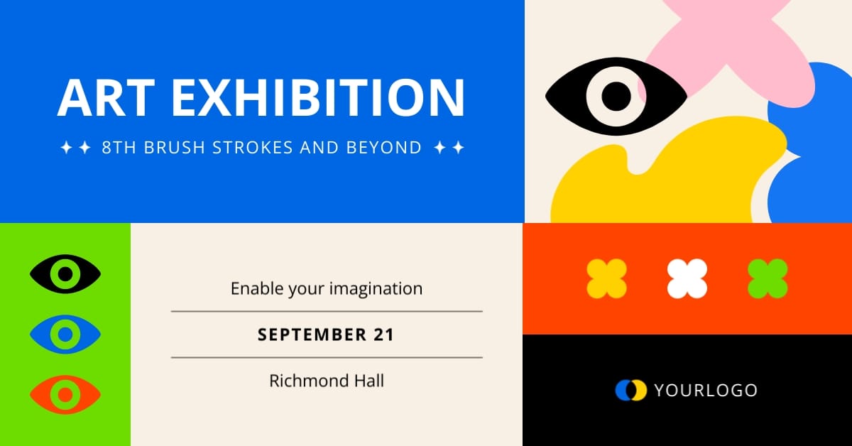 Art Exhibition Facebook Event Cover Template