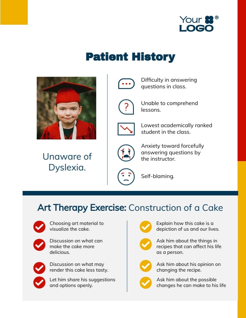 Art Therapy for a Dyslexic Child Case Study Template - Slide 4 Art Therapy for a Dyslexic Child Case Study Template - Slide 4