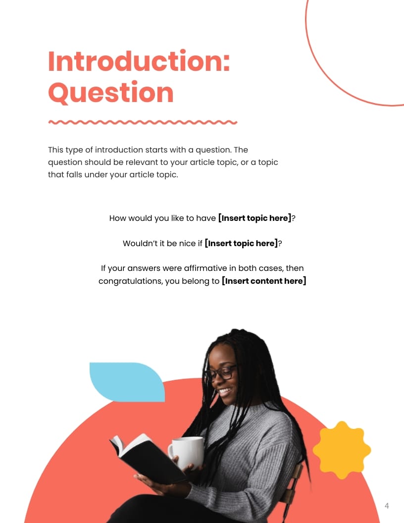 Article Introduction Template Book Lead Magnet Template - Slide 4 Article Introduction Template Book Lead Magnet Template - Slide 4
