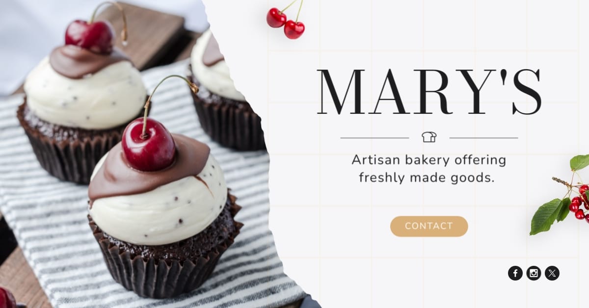 Artisan Bakery Facebook Ad Template