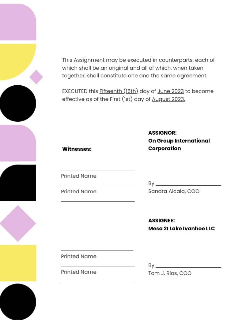 Assignment Lease Agreement Template - Slide 7 Assignment Lease Agreement Template - Slide 7