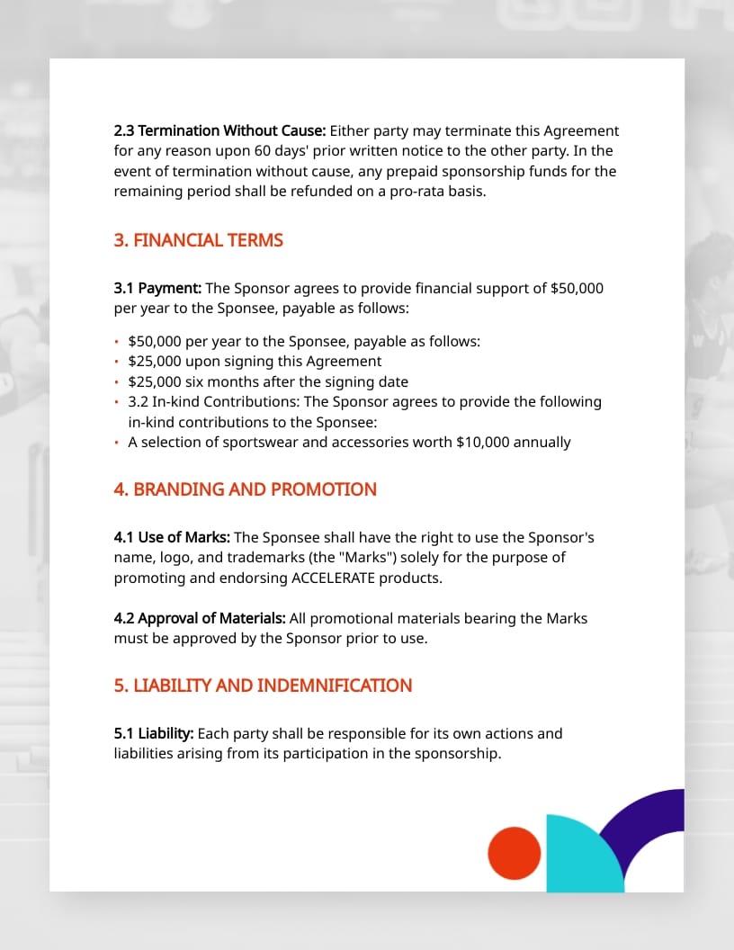 Athlete Sponsorship Contract Template - Slide 3 Athlete Sponsorship Contract Template - Slide 3