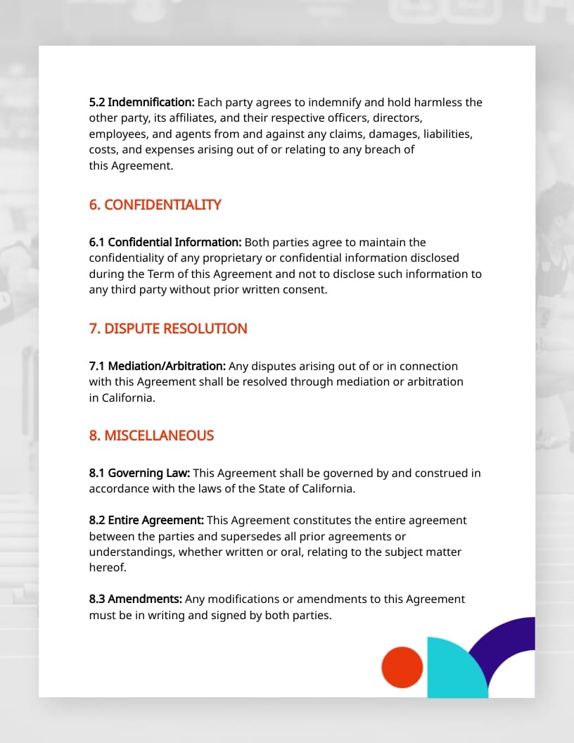 Athlete Sponsorship Contract Template - Slide 4 Athlete Sponsorship Contract Template - Slide 4