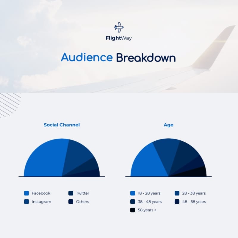 Audience Cohort Pie Chart Square Template