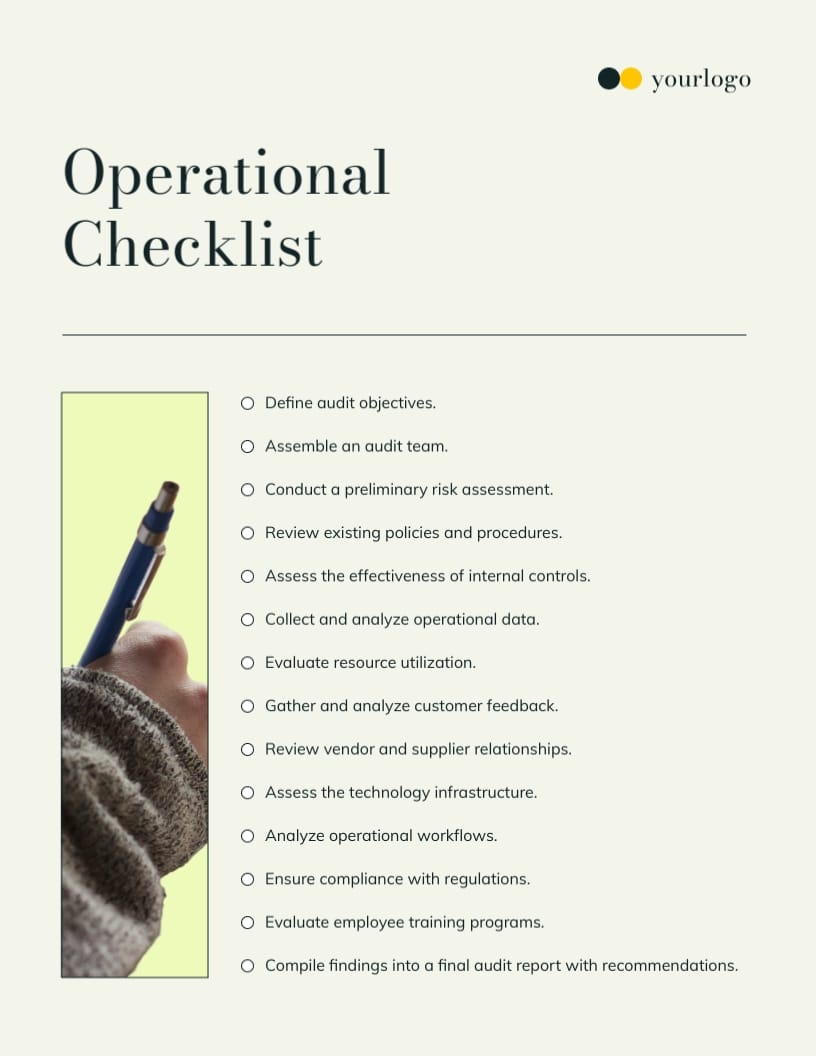 Audit Checklist Template