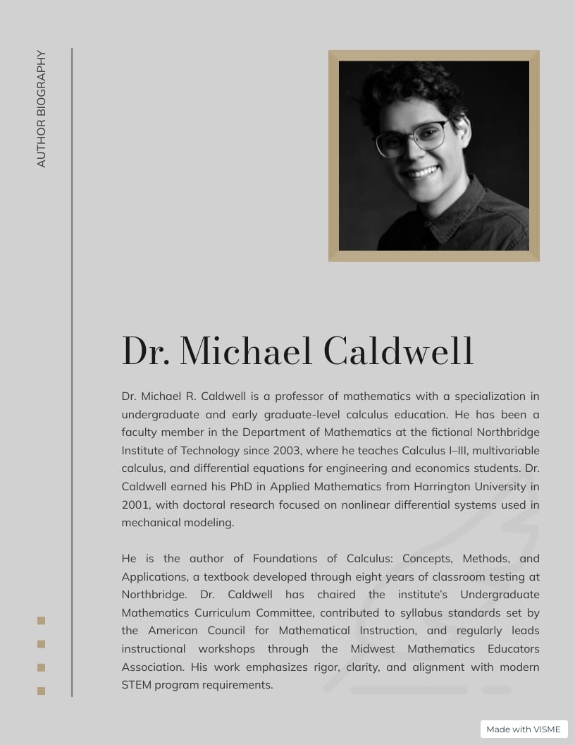 Author Biography Template