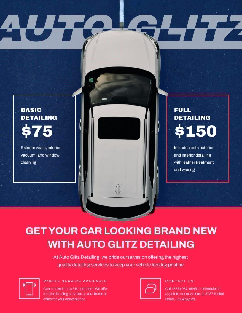 Auto Detailing Flyer Template