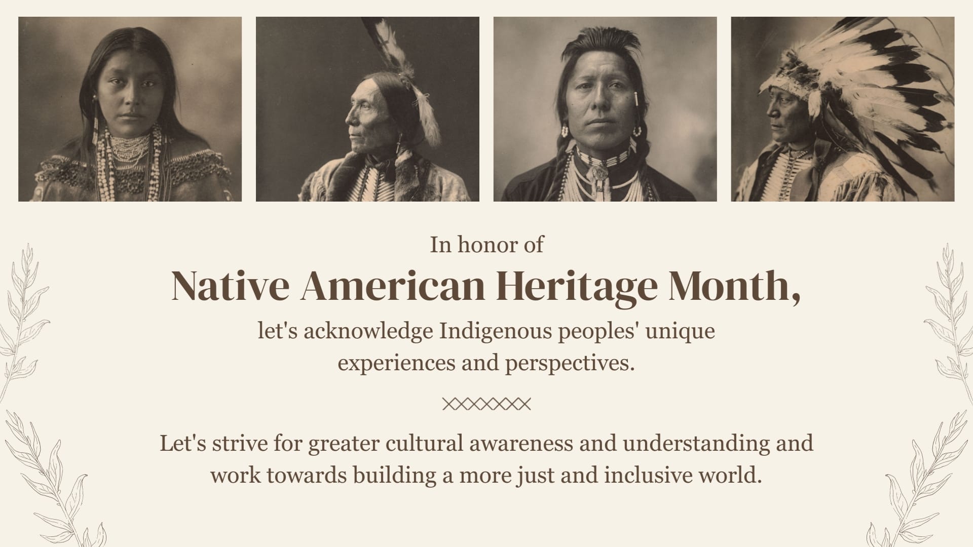 Awareness Native American Heritage Greeting Card Template