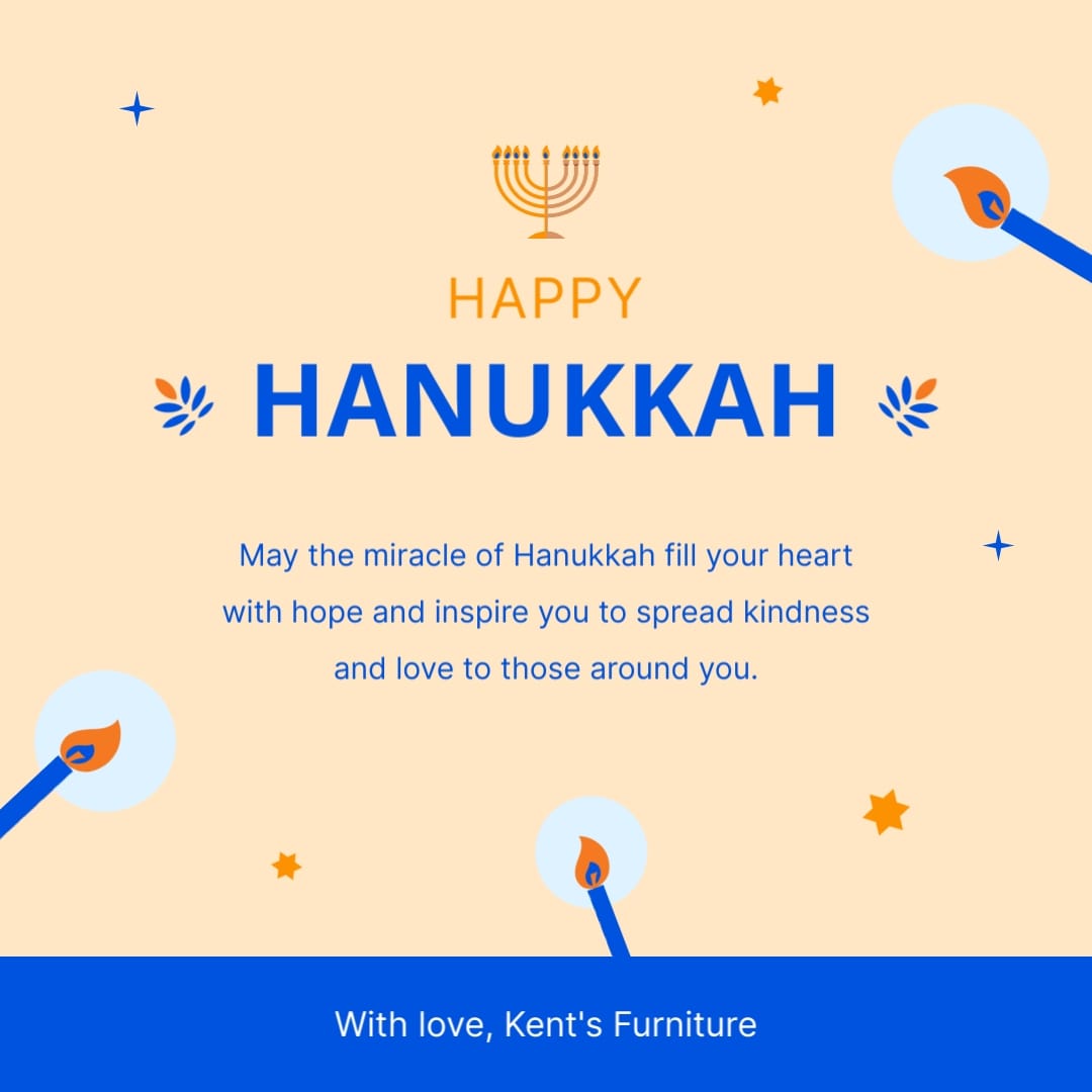 B2B Hanukkah Greeting Card Square Template