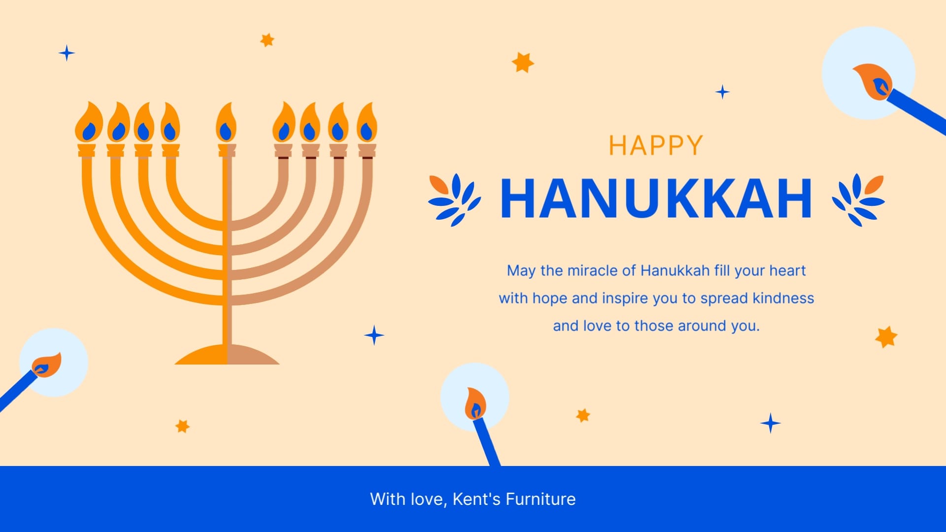 B2B Hanukkah Greeting Card Template