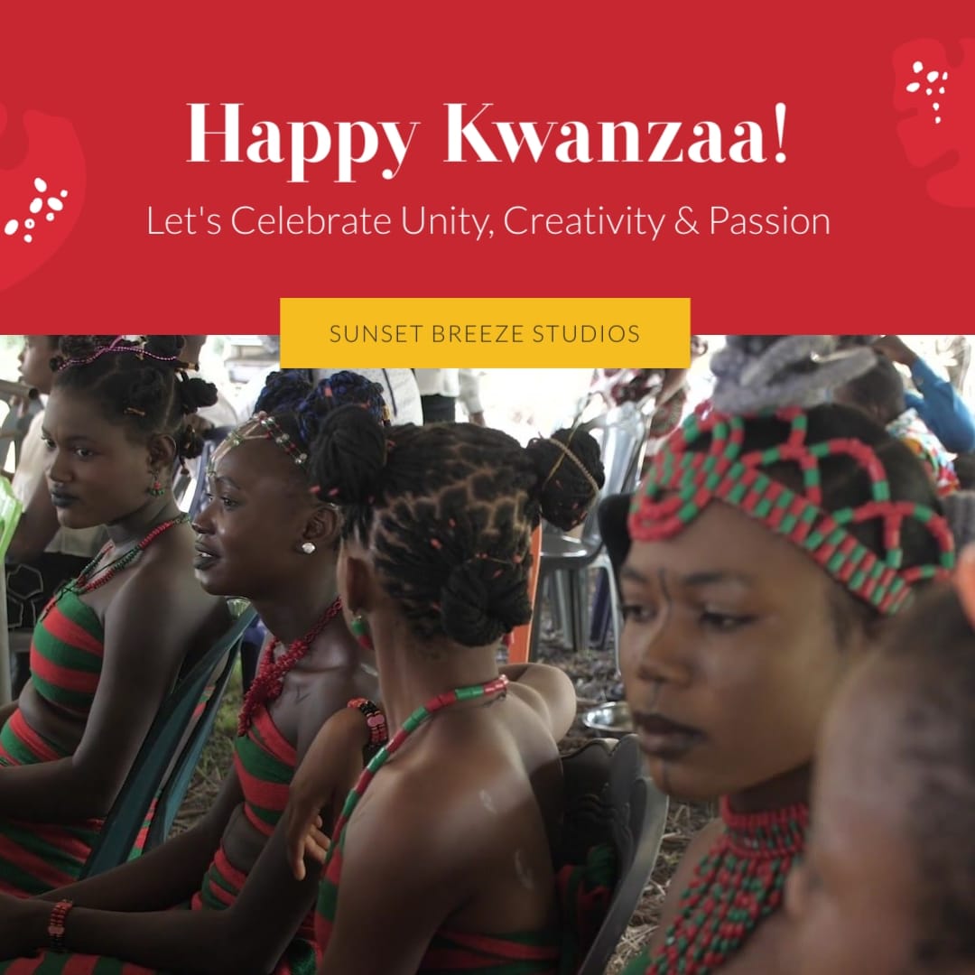 B2B Kwanzaa Greeting Card Square Template