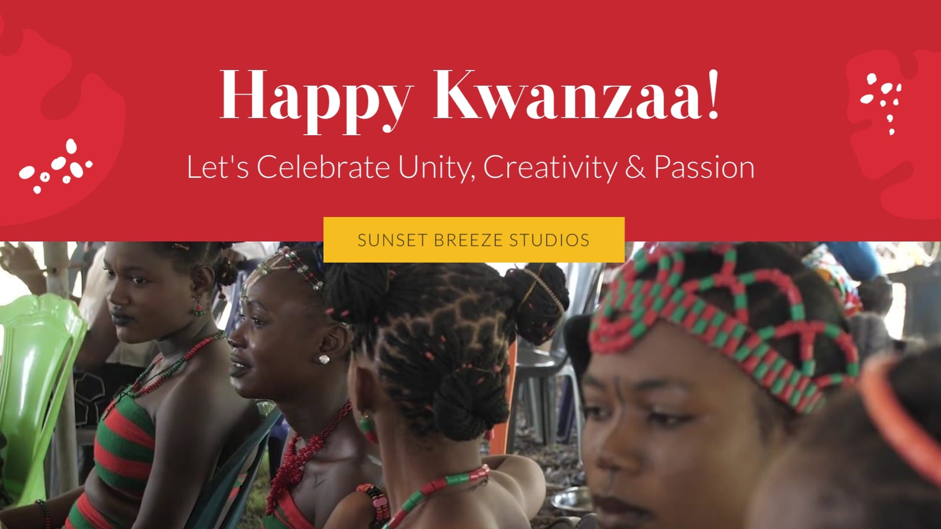 B2B Kwanzaa Greeting Card Template
