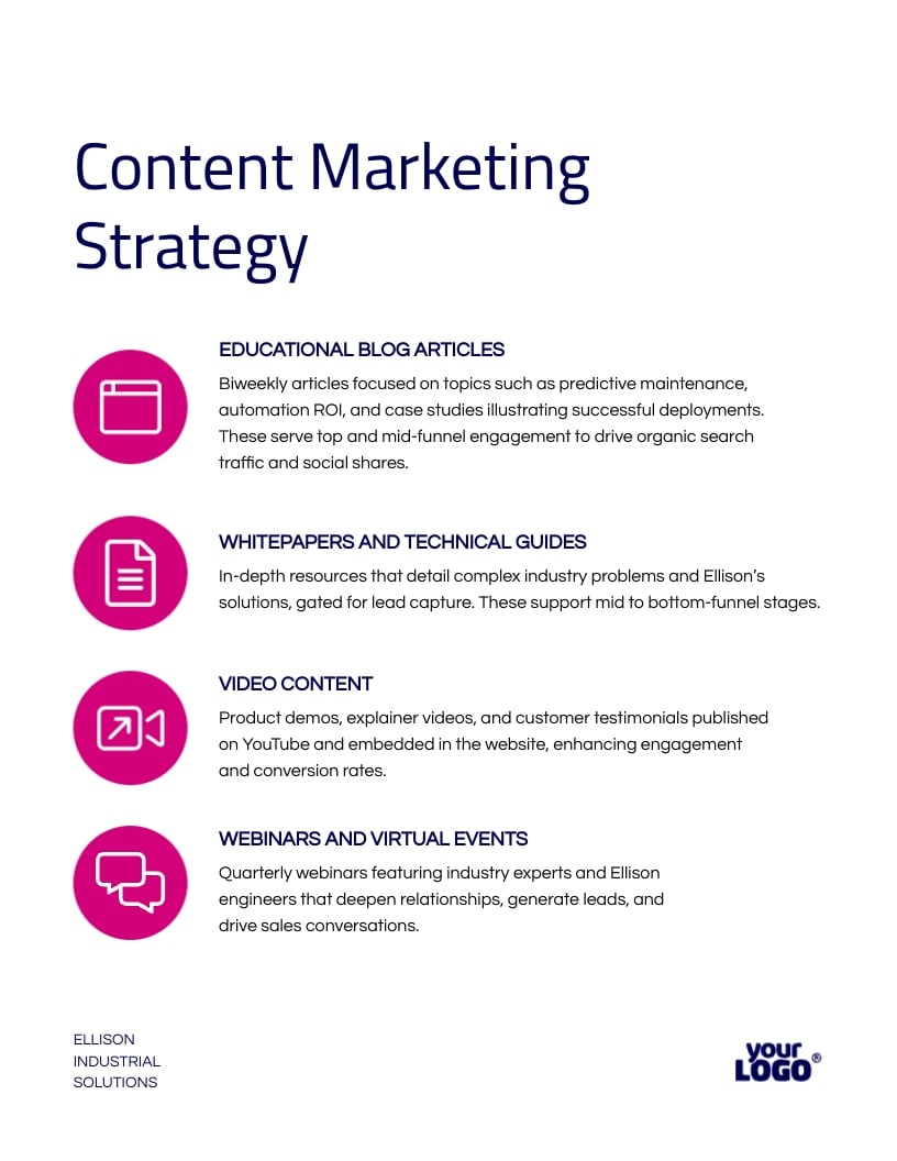 B2B Online Marketing Plan Template | Visme