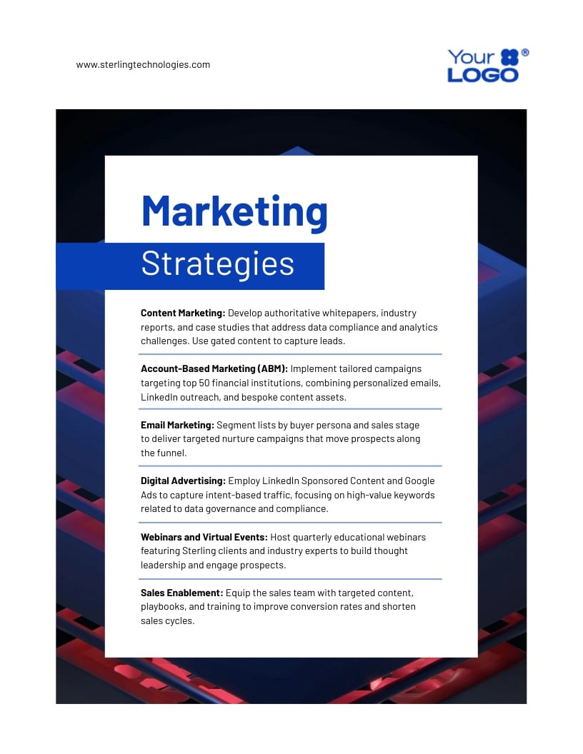 B2B Sales Marketing Plan Template | Visme