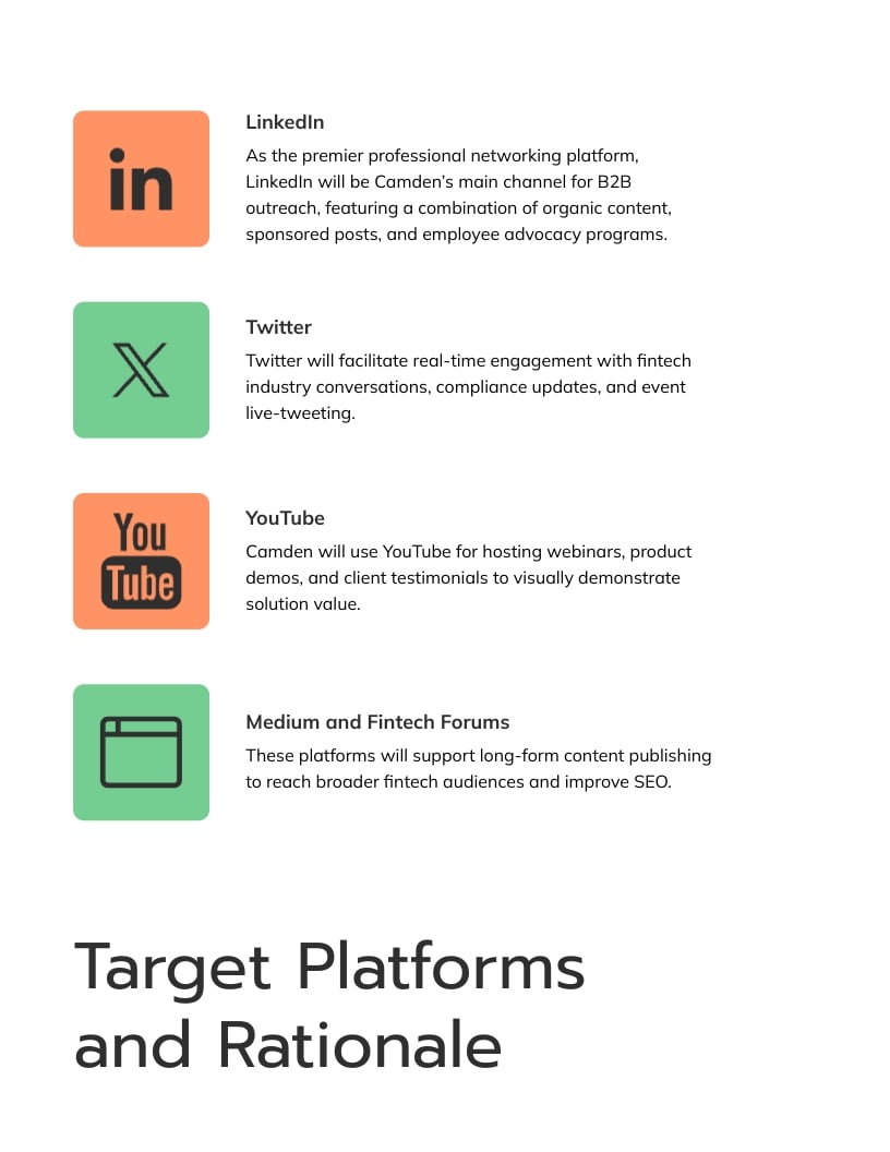 B2B Social Media Marketing Plan Template - Slide 5 B2B Social Media Marketing Plan Template - Slide 5
