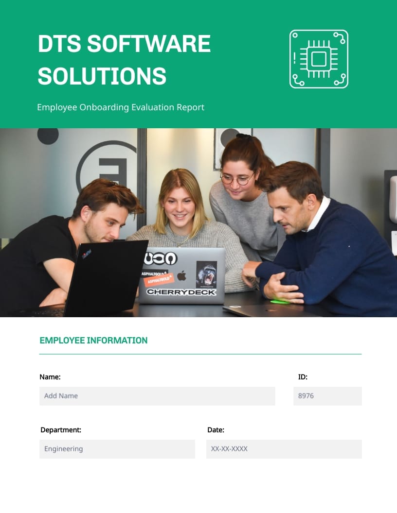 B2C Employee Onboarding Evaluation Report Template