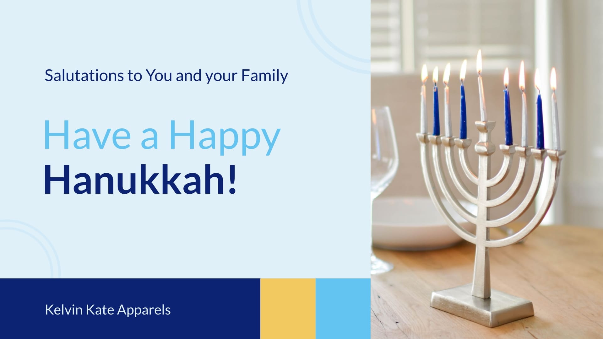 Animated B2C Hanukkah Greeting Card Template