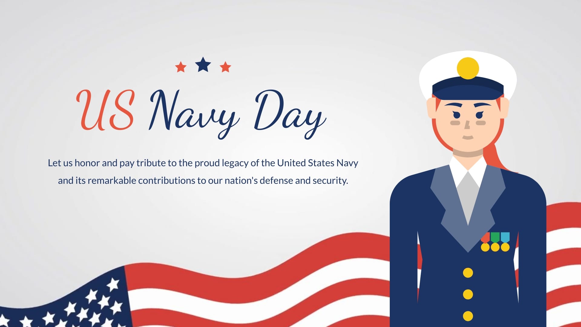 B2C Navy Day Greeting Card Template