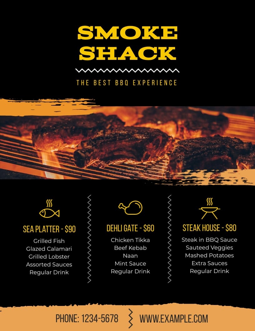 BBQ Menu Template