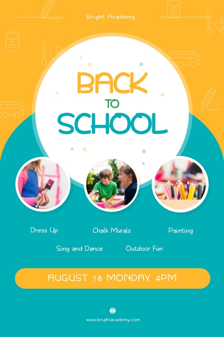 Back to School Activities Pinterest Post Template