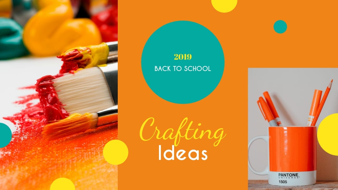 Back to School Crafting Ideas Youtube Video Cover Template