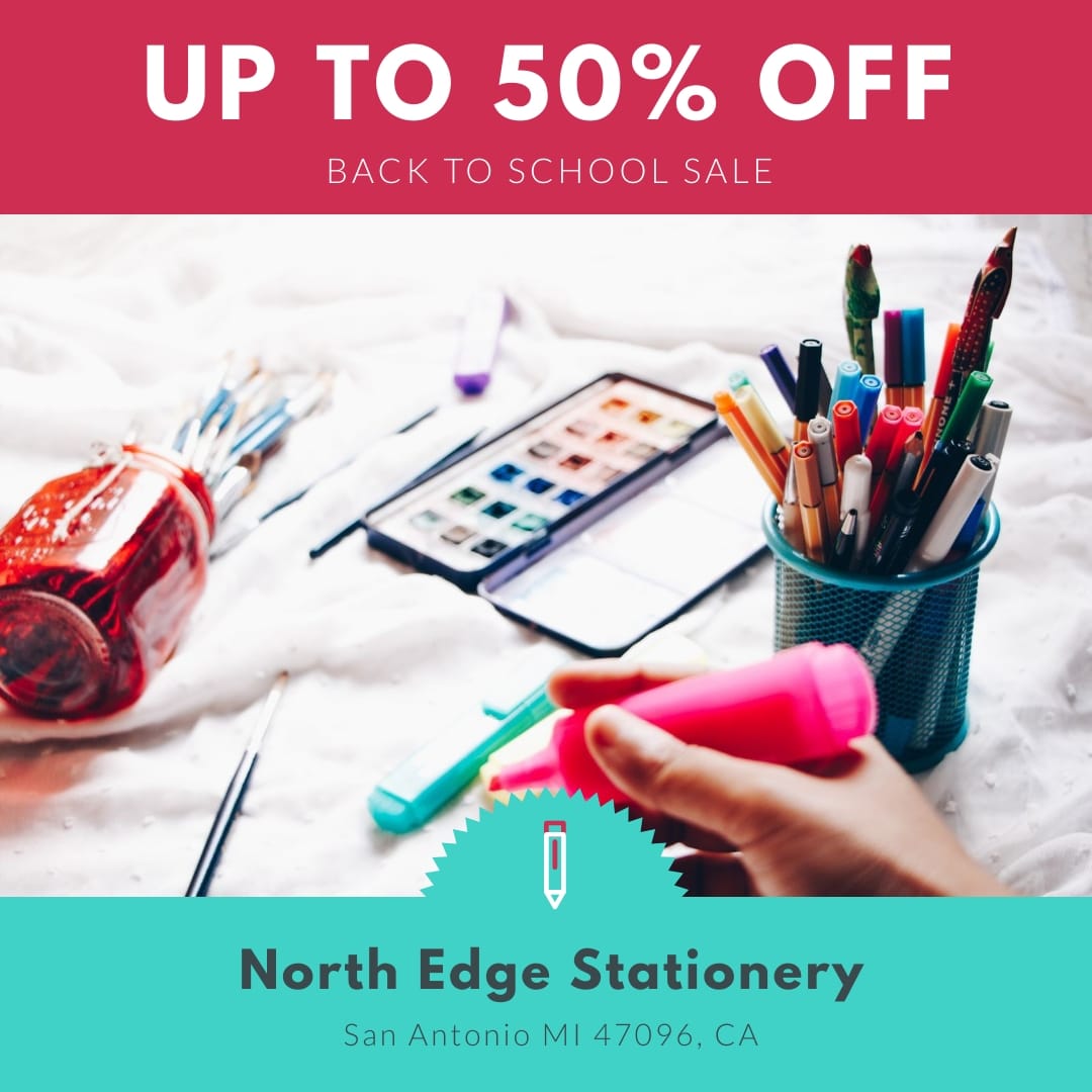 Back to School Sale Animated Square Template