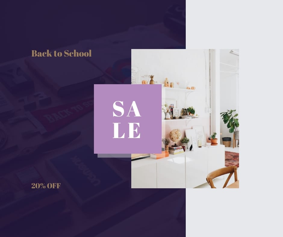 Back to School Sale Facebook Post Template