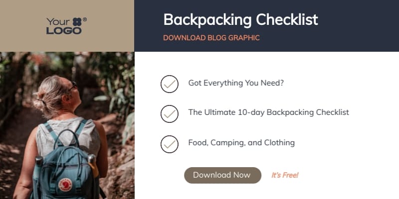 Backpacking Checklist Download Blog Graphic Template