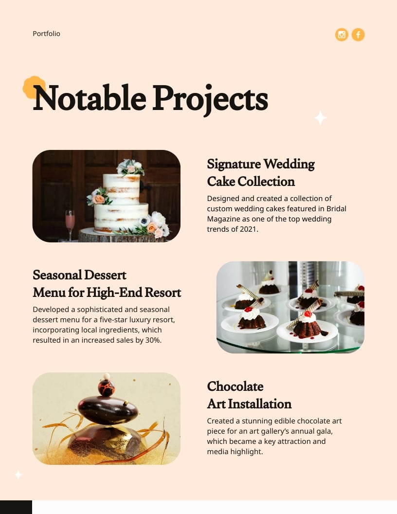 Baking Portfolio Template - Slide 3 Baking Portfolio Template - Slide 3