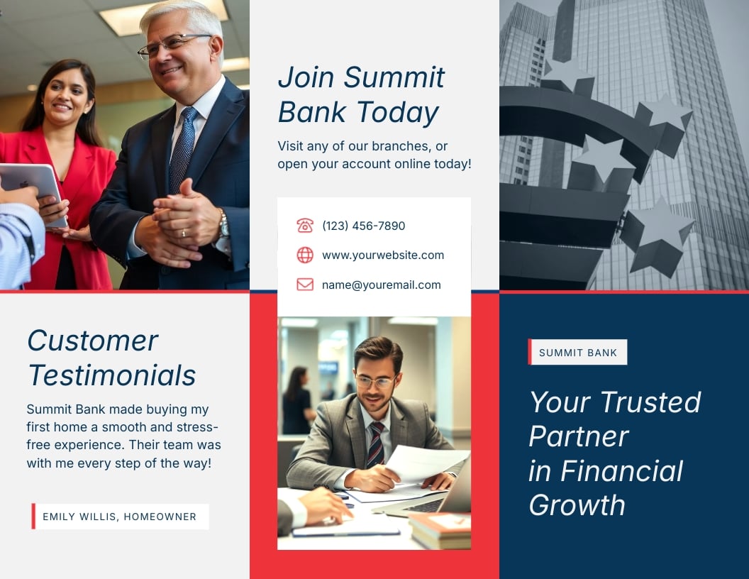 Bank Trifold Brochure Template