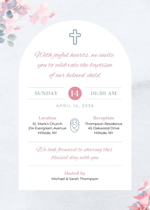 Baptism Invitation Template Baptism Invitation Template