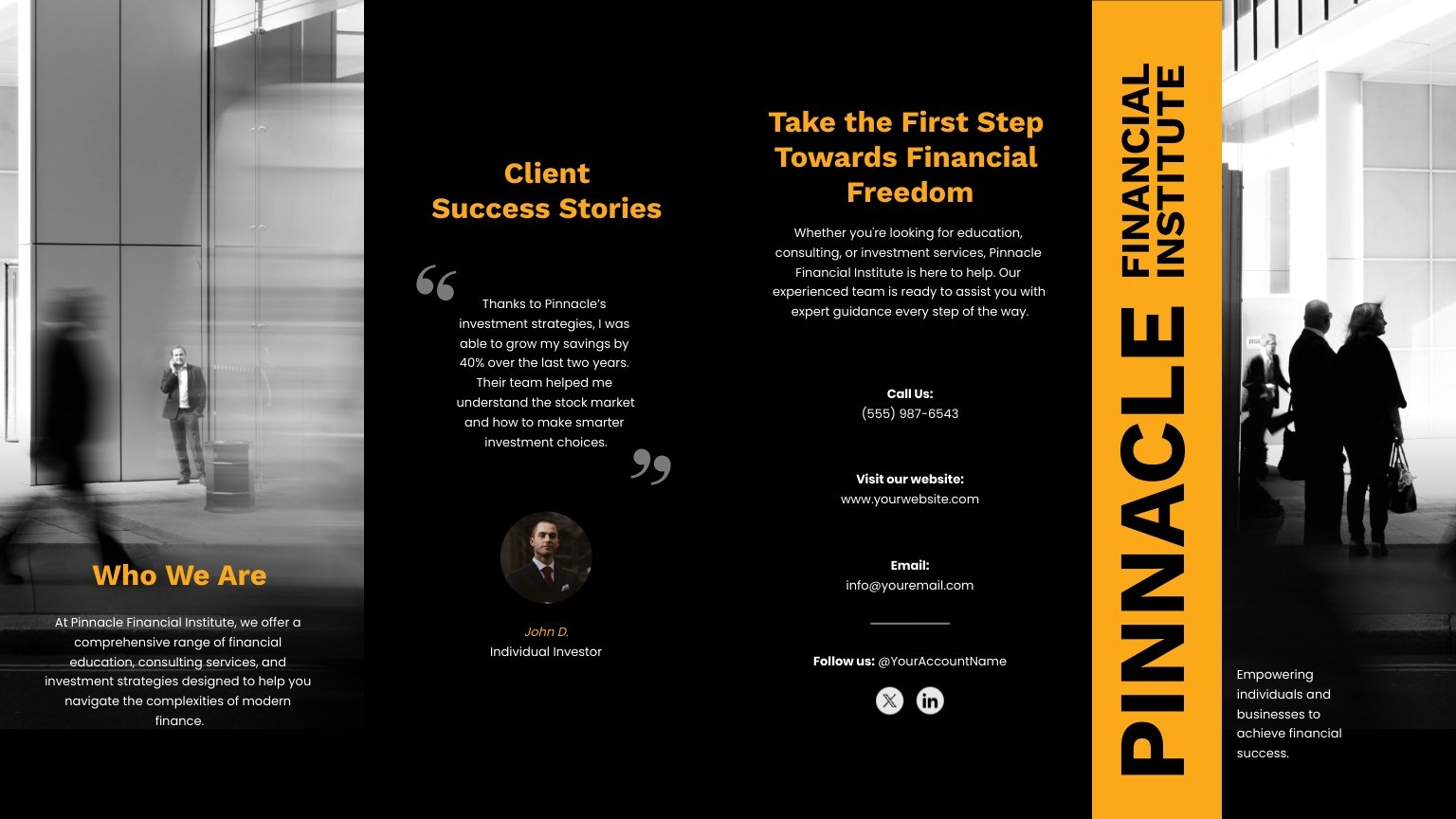 Basic Double Gate Fold Brochure Template