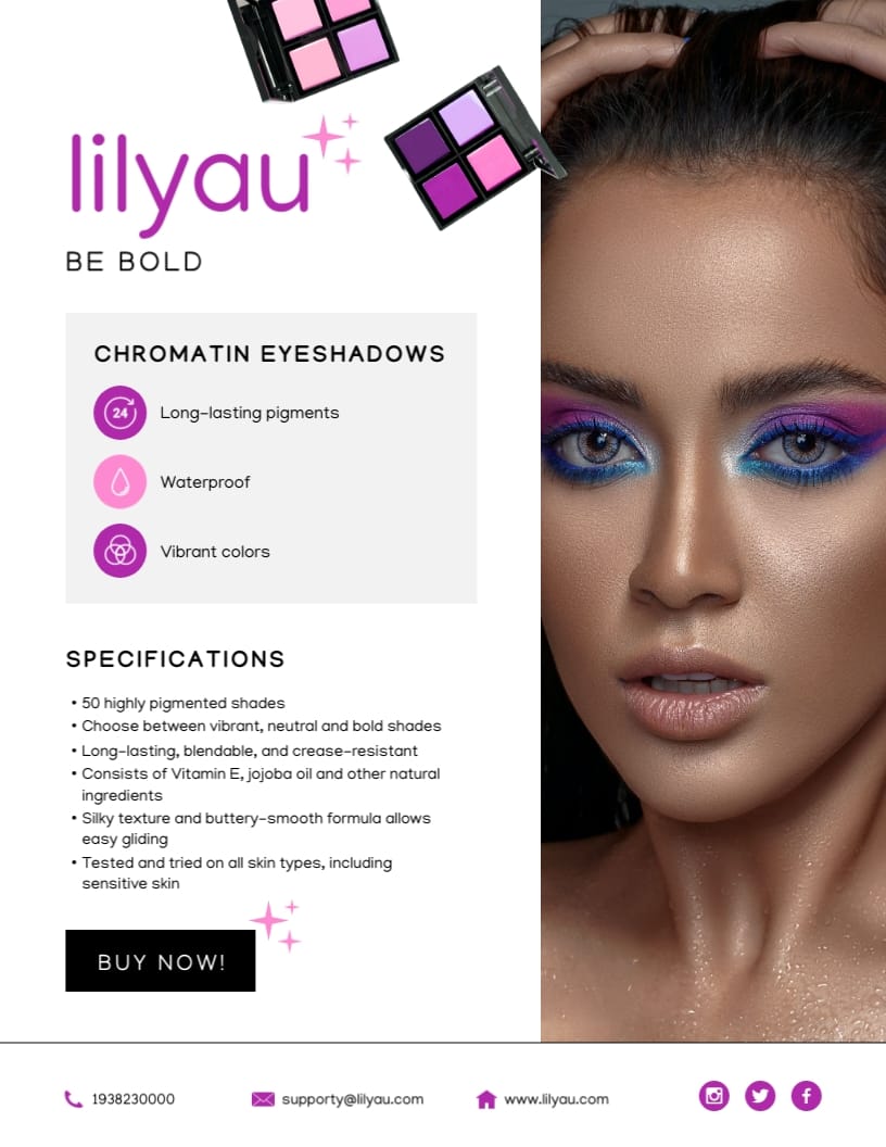 Beauty Product Sell Sheet Template