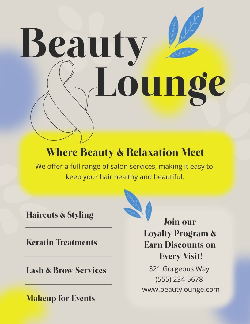 Beauty Salon Flyer Template