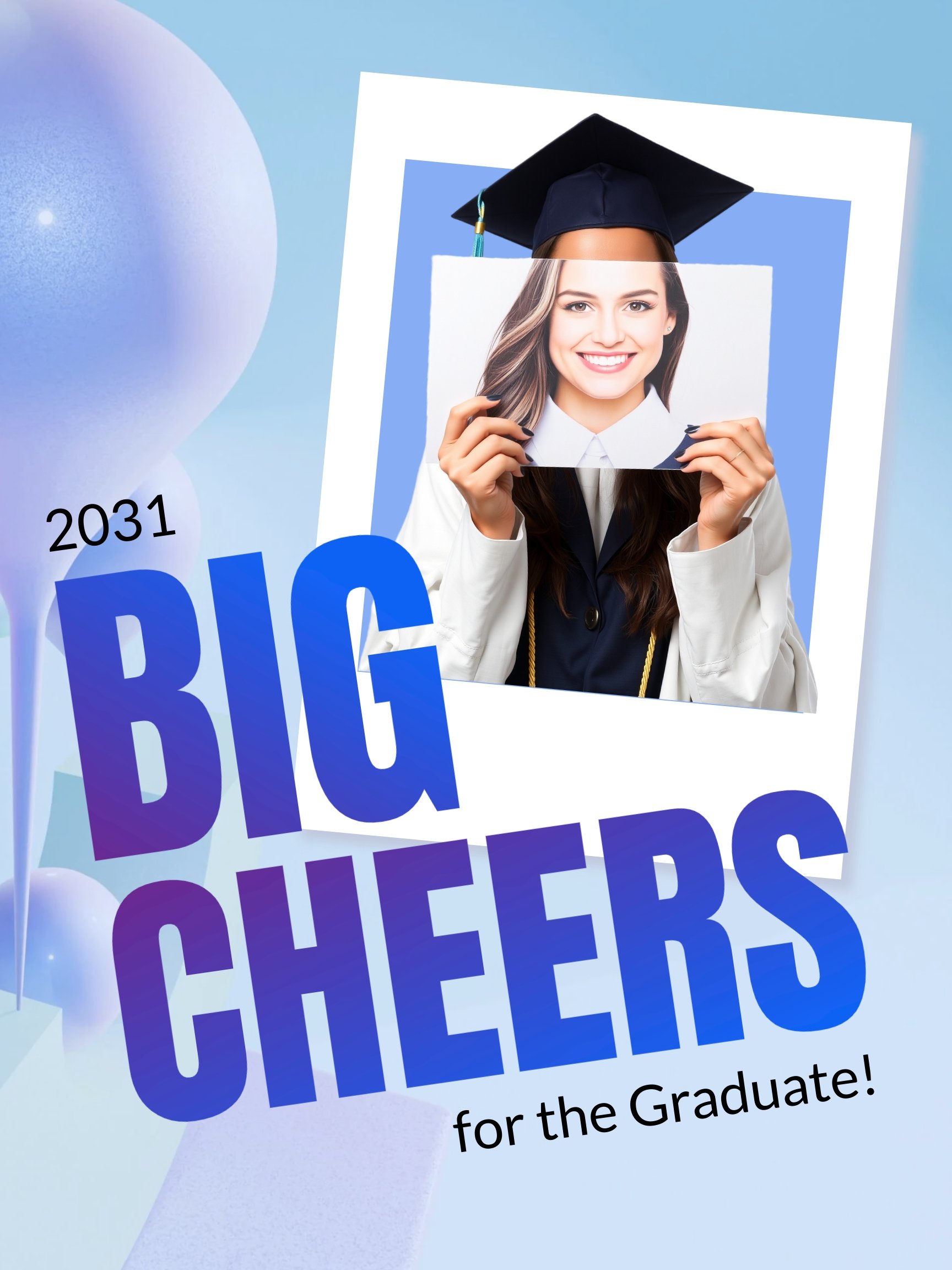 Big Head Poster For Graduation Template
