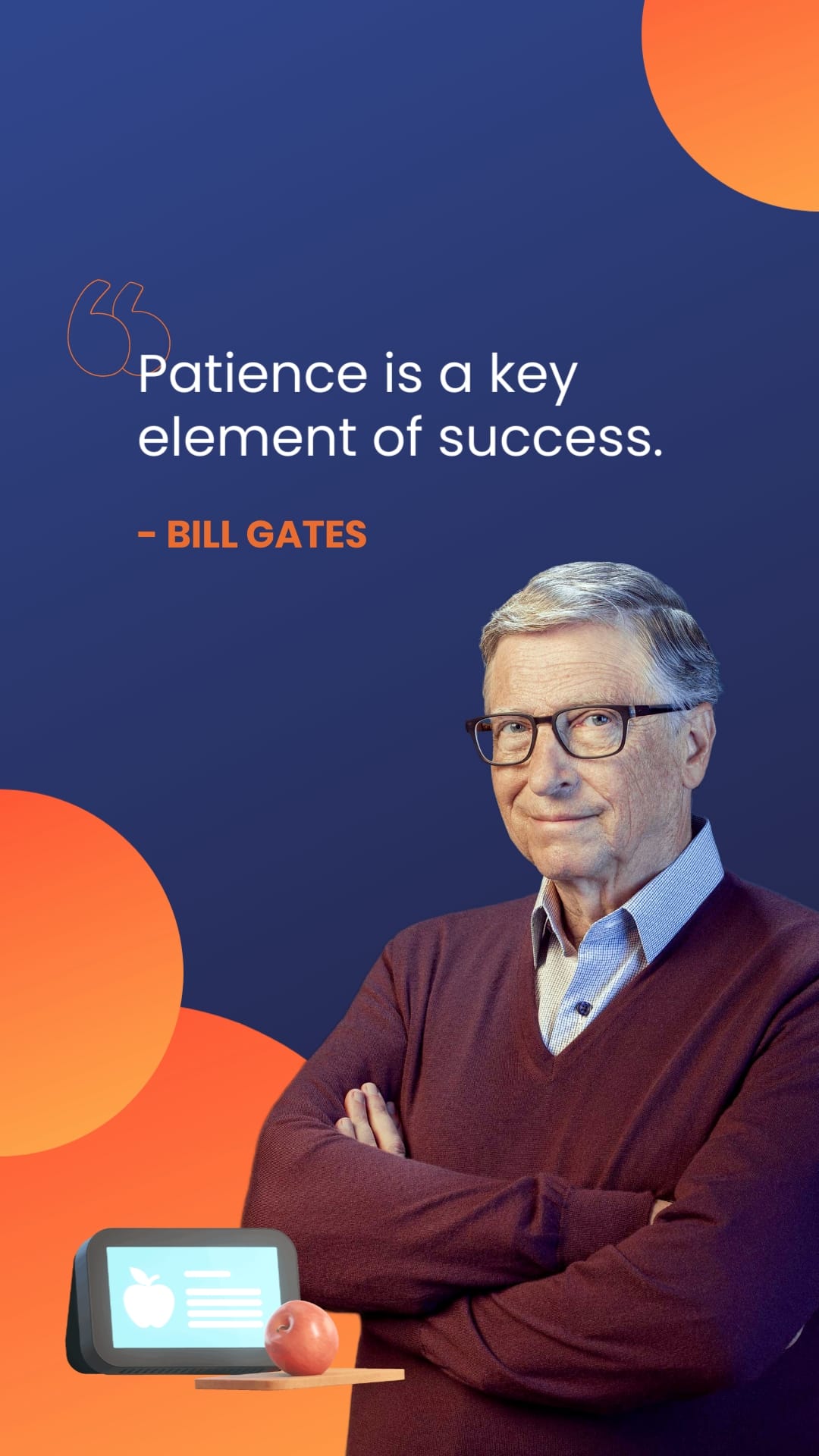 Bill Gates Quote Vertical Template