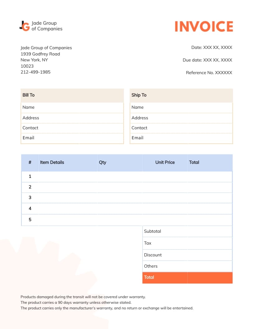 Billing Invoice Template