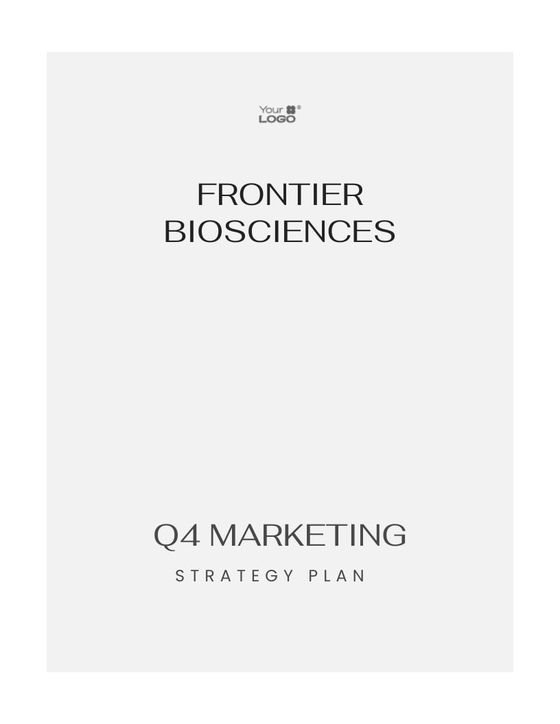 Biotech Company Marketing Plan Template