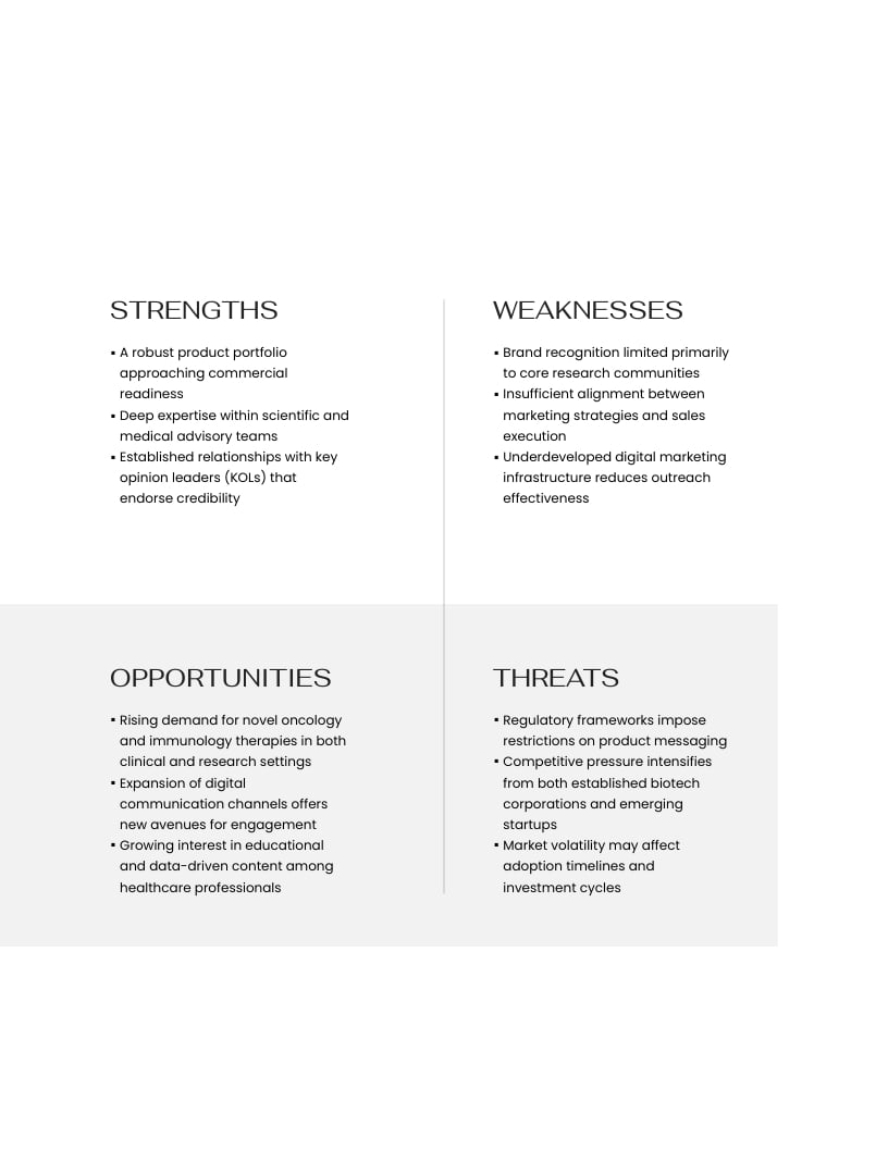 Biotech Company Marketing Plan Template - Slide 5 Biotech Company Marketing Plan Template - Slide 5