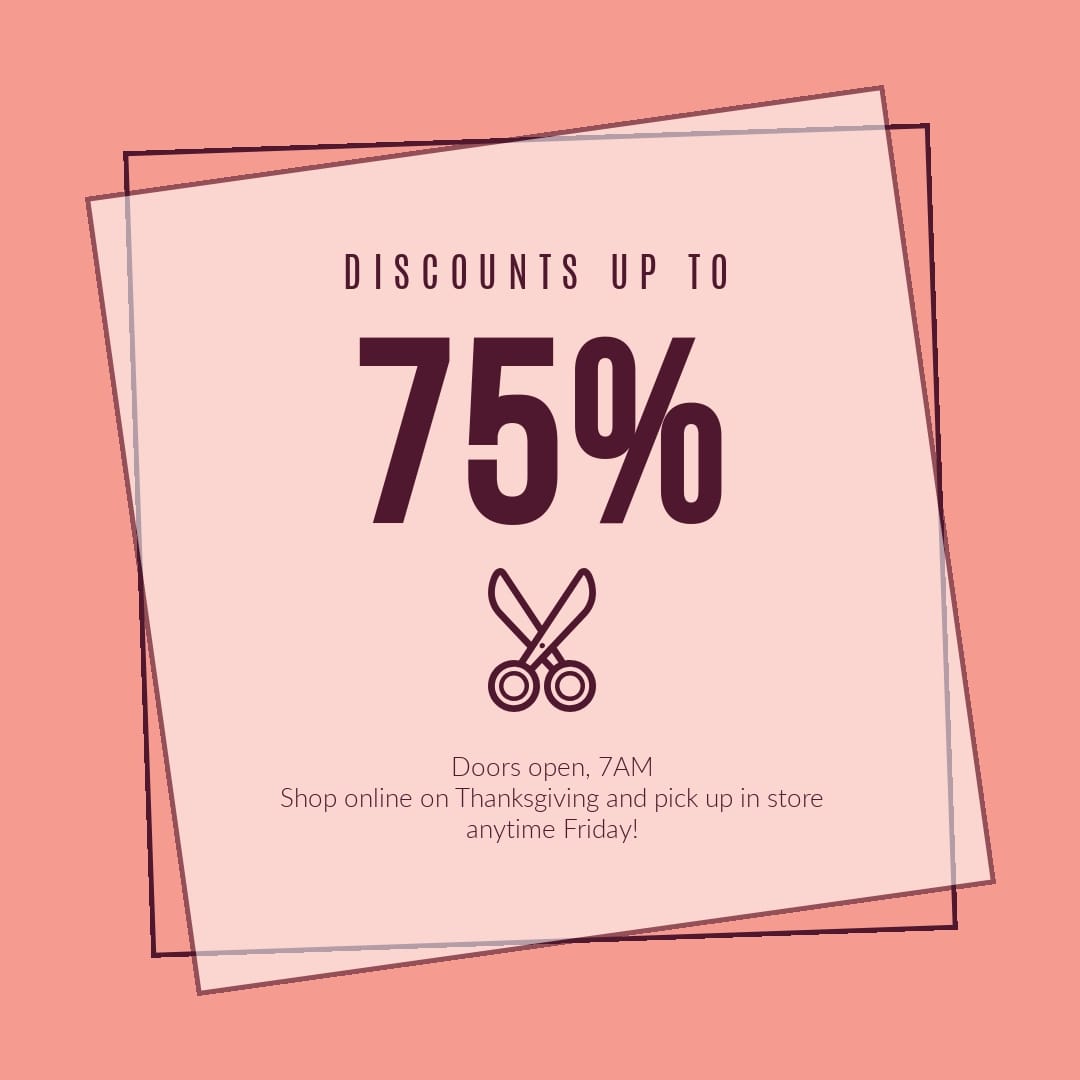 Black Friday Supplies Sale Instagram Post Template