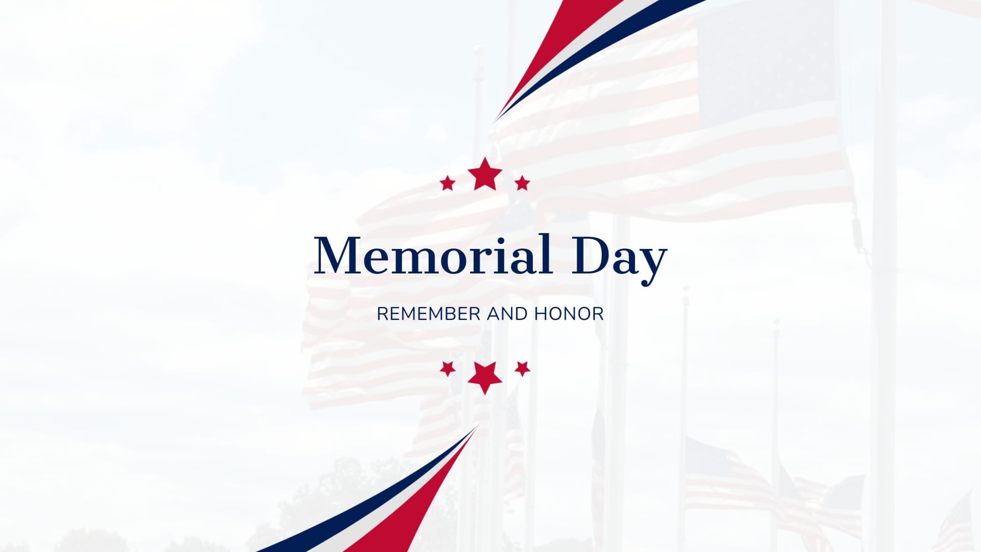 Black Memorial Day Greeting Card Template