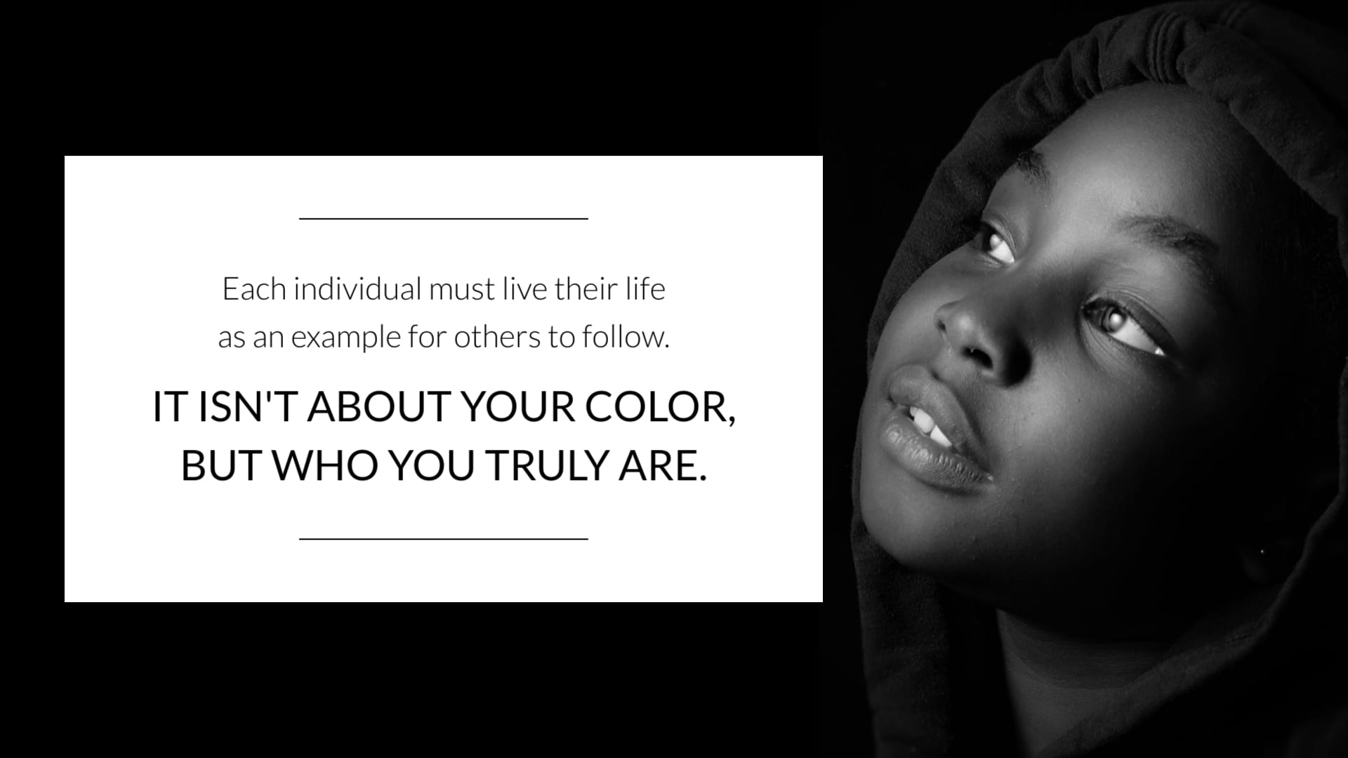Black and White African American History Month Greeting Card Template