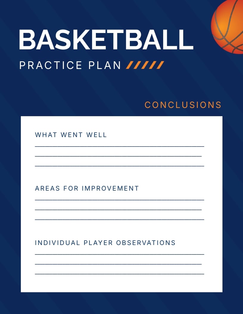Blank Basketball Practice Plan Template | Visme