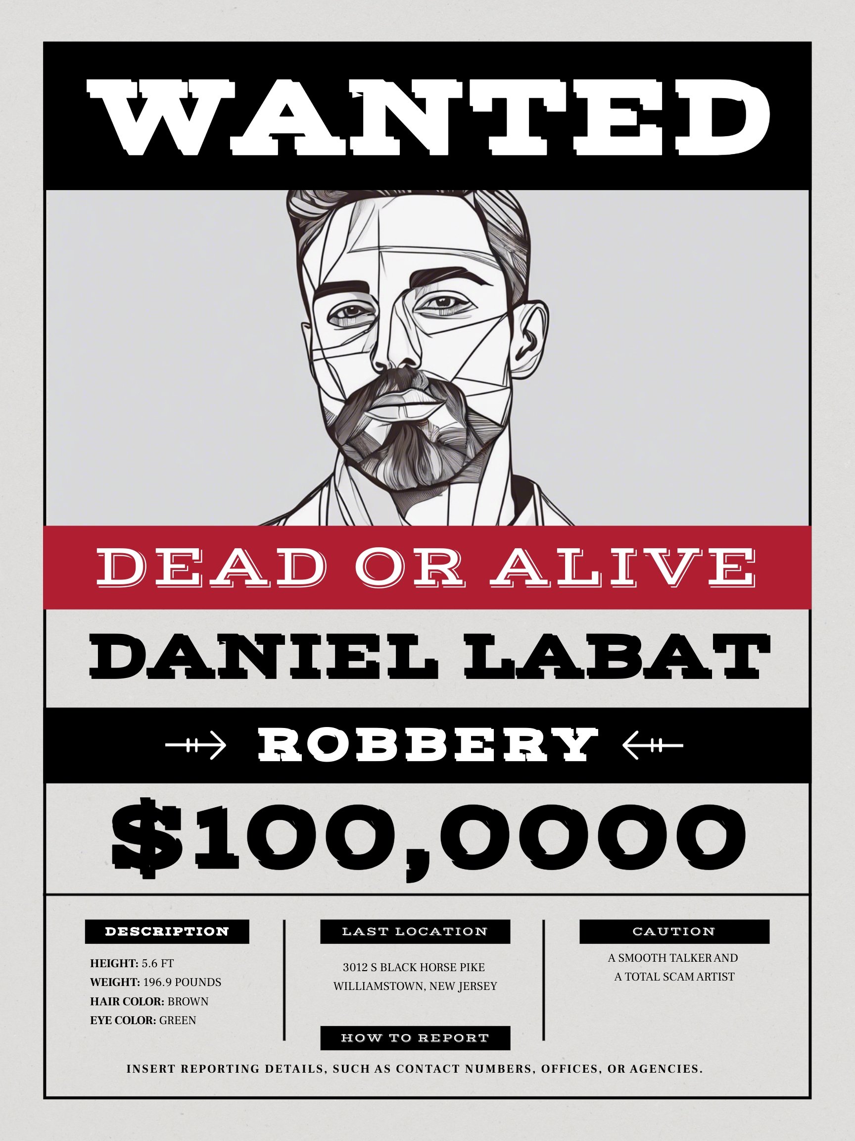 Blank Wanted Poster Template