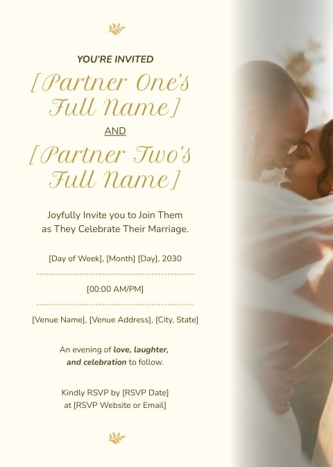 Blank Wedding Invitation Template Blank Wedding Invitation Template