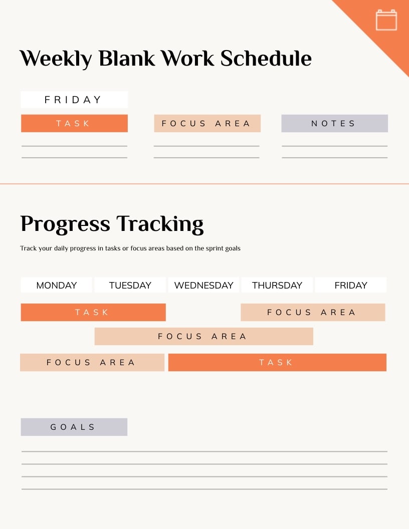 Blank Work Schedule Template - Slide 2 Blank Work Schedule Template - Slide 2
